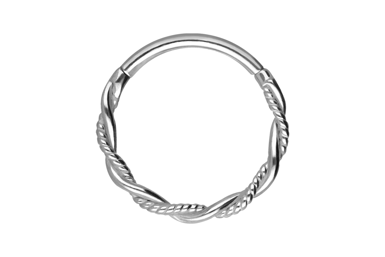 Chirurgenstahl Segmentring Clicker Piercing DOPPELT GEDREHT